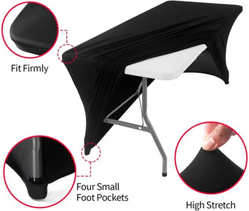 Правоъгълна коктейлна високоразтеглива покривка спандекс сватбен хотел рожден ден среща бюфетна маса калъфка еластичен декор на покривка