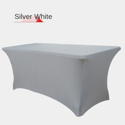 Téglalap koktél nagy nyújtású terítő spandex esküvői szálloda születésnapi találkozó büféasztal borító elasztikus terítő dekor