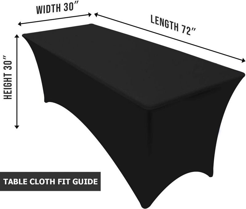 Téglalap koktél nagy nyújtású terítő spandex esküvői szálloda születésnapi találkozó büféasztal borító elasztikus terítő dekor