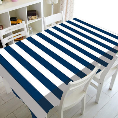 Chic mornarsko plava sidra s uzorkom Party Home Decor Nautičko sidro Stolnjak Stolnjak Prekrivač Vodootporni stolnjak Poklon TV pokrivala