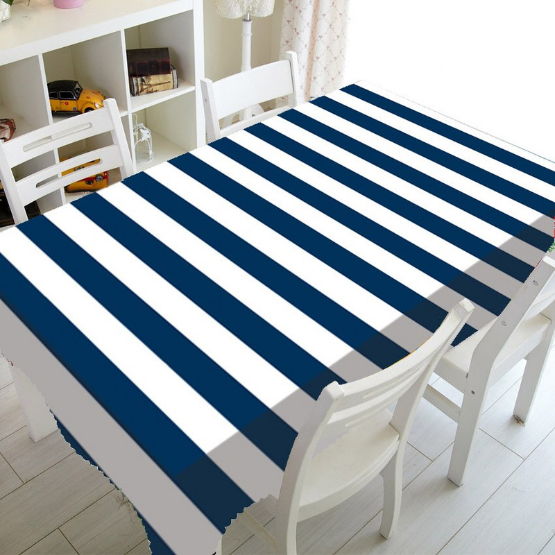 Chic mornarsko plava sidra s uzorkom Party Home Decor Nautičko sidro Stolnjak Stolnjak Prekrivač Vodootporni stolnjak Poklon TV pokrivala