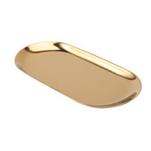 Metalna ladica za pohranu Zlatni ovalni točkasti tanjur s voćem Mali predmeti Posuda za izlaganje nakita Ogledalo