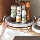 Ladica za pohranu s rotacijom od 360 stupnjeva Neklizajuća Stalak za pohranu šminke za začinske napitke Okretna okrugla polica za uređenje sobe u kuhinji i kupaonici