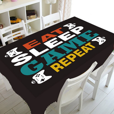 Cool Playstation Gaming Home Decor Playstation Controller Buttons Stolnjak za Pravokutni stol Pokrivač Video igre Stolnjak