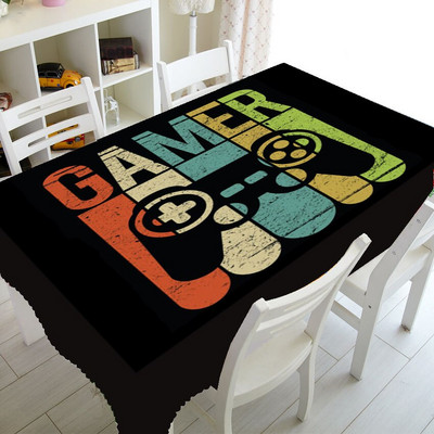 Cool Playstation Gaming Home Decor Playstation Controller Buttons Stolnjak za Pravokutni stol Pokrivač Video igre Stolnjak