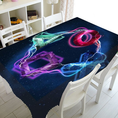 Cool Playstation Gaming Home Decor Playstation Controller Buttons Stolnjak za Pravokutni stol Pokrivač Video igre Stolnjak