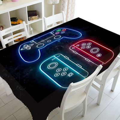 Cool Playstation Gaming Home Decor Playstation Controller Buttons Stolnjak za Pravokutni stol Pokrivač Video igre Stolnjak