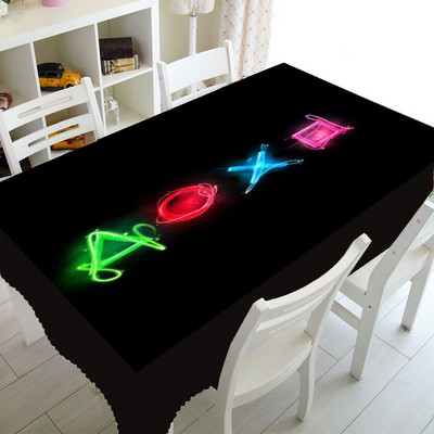 Cool Playstation Gaming Home Decor Playstation Controller Buttons Stolnjak za Pravokutni stol Pokrivač Video igre Stolnjak