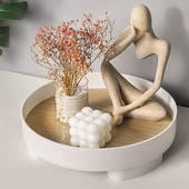 Šiaurės šalių dekoratyviniai padėklai Namų dekoras Apvalios vaisių lėkštės Papuošalai Svetainė Aromaterapija Kosmetika Organizatorius laikymo padėklo dėžutė