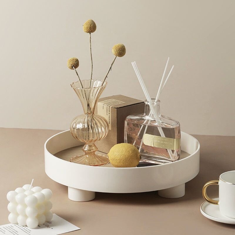 Šiaurės šalių dekoratyviniai padėklai Namų dekoras Apvalios vaisių lėkštės Papuošalai Svetainė Aromaterapija Kosmetika Organizatorius laikymo padėklo dėžutė