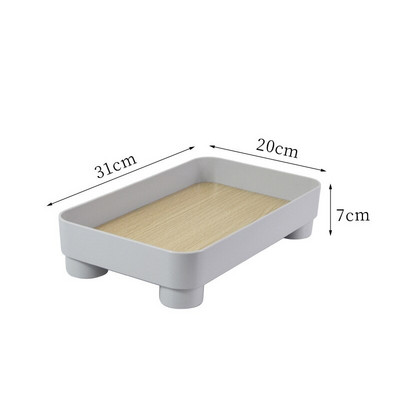 Tavă de depozitare pătrată multifuncțională Farfurie cu fructe Vasă pentru gustare Organizator pentru obiecte mici Decorare pentru birou