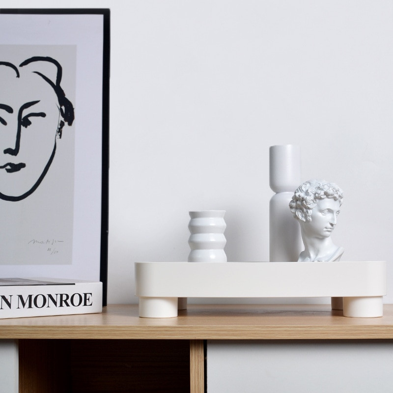 Tavă de depozitare pătrată multifuncțională Farfurie cu fructe Vasă pentru gustare Organizator pentru obiecte mici Decorare pentru birou