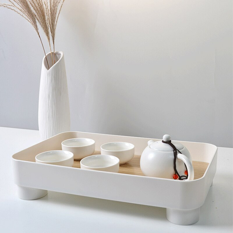 Tavă de depozitare pătrată multifuncțională Farfurie cu fructe Vasă pentru gustare Organizator pentru obiecte mici Decorare pentru birou