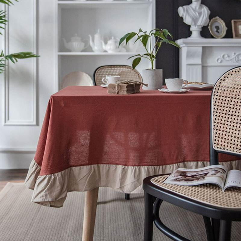 Naborani pamučni bijeli stolnjak Elegantni stolnjak za svatove Dekoracija za bankete i večere Luksuzni pokrivač za stol