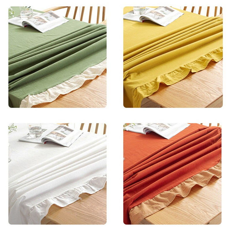 Naborani pamučni bijeli stolnjak Elegantni stolnjak za svatove Dekoracija za bankete i večere Luksuzni pokrivač za stol