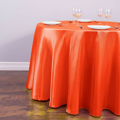 Okrugli satenski stolnjaci od 145 cm Prekrivač od svijetle glatke tkanine Stolnjak za svadbene dekoracije restorana