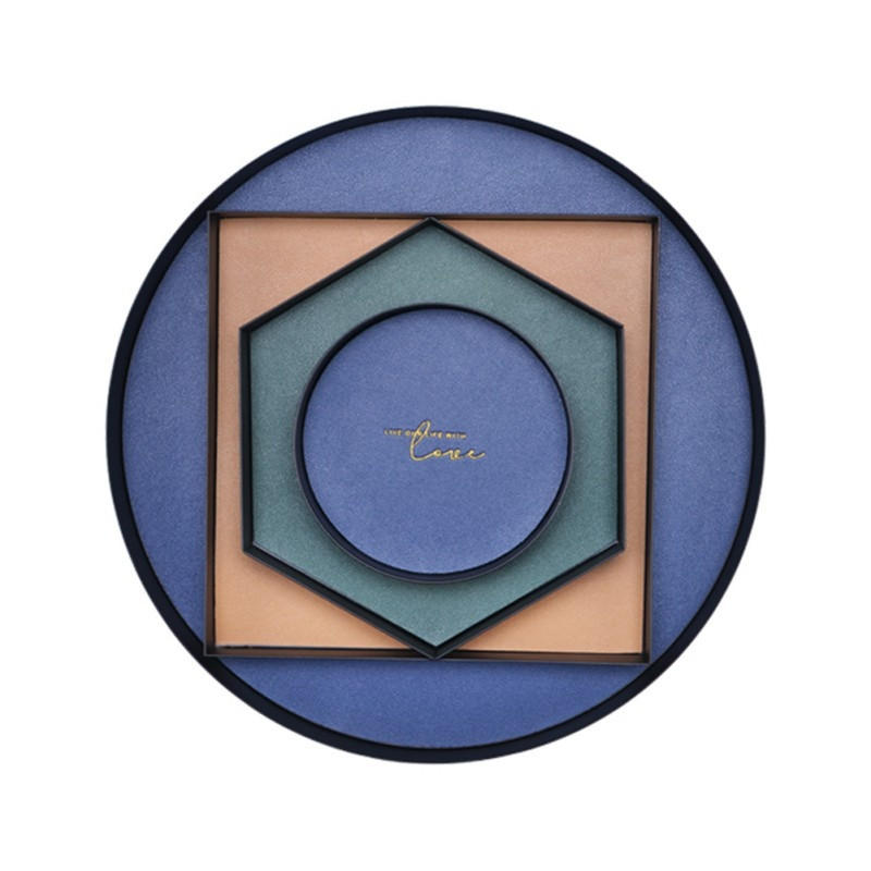 Okrúhly úložný podnos z Nordic Iron, kreatívny geometrický kožený kovový dekoratívny podnos, multifunkčný stojan na šperky a drobnosti