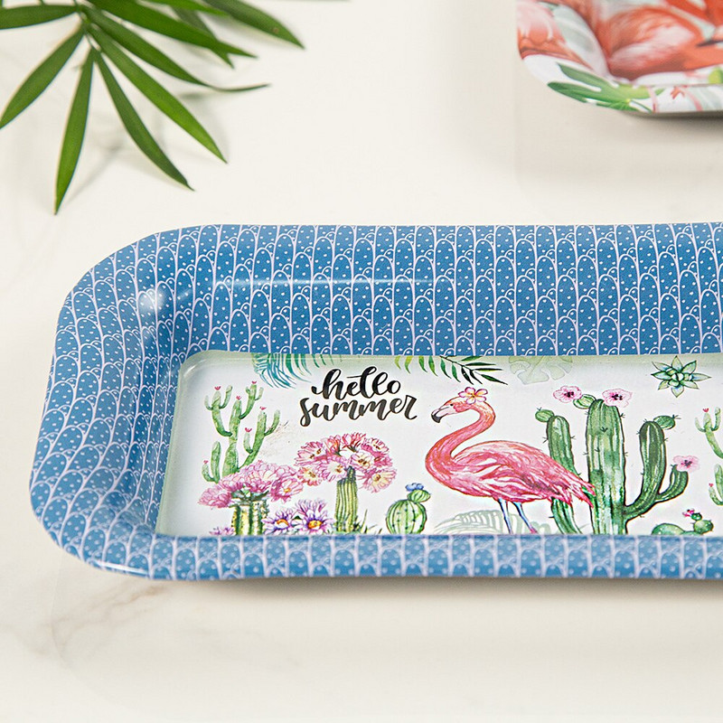 „Putuo“ dekoro virtuvės elegantiški padėklai tapyba Dekoratyvinės lėkštės sienų dailė šventėms, spausdinta skarda Art Lėkštės tabako sukimo padėklas