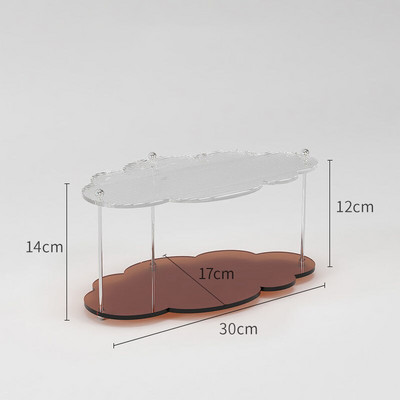 Dvoslojni akrilni pladanj Ukrasni pladanj Organizator za pohranu Kućni dekor Kupaonski pribor Stalak za pohranu kozmetičkih parfema za svijeće