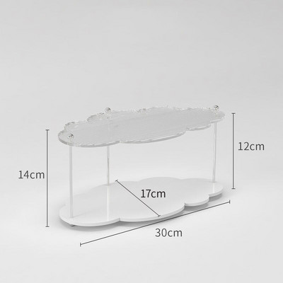 Dvoslojni akrilni pladanj Ukrasni pladanj Organizator za pohranu Kućni dekor Kupaonski pribor Stalak za pohranu kozmetičkih parfema za svijeće