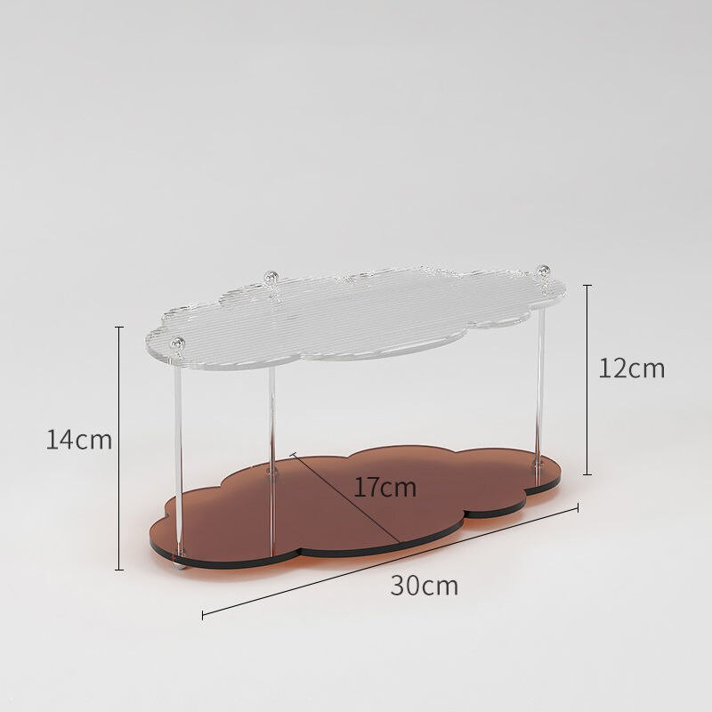 Dvoslojni akrilni pladanj Ukrasni pladanj Organizator za pohranu Kućni dekor Kupaonski pribor Stalak za pohranu kozmetičkih parfema za svijeće