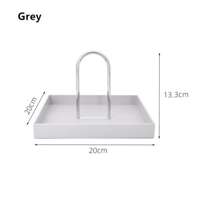 Cutelife Nordic Black Square Plastikiniai padėklai Dekoratyviniai Namai Vonios Stalo padėklas Raktai Stalo įrankiai Kvepalai Papuošalai Virtuvės padėklas