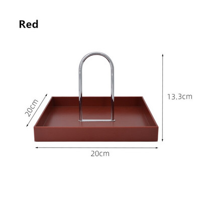 Cutelife Nordic Black Square Plastikiniai padėklai Dekoratyviniai Namai Vonios Stalo padėklas Raktai Stalo įrankiai Kvepalai Papuošalai Virtuvės padėklas