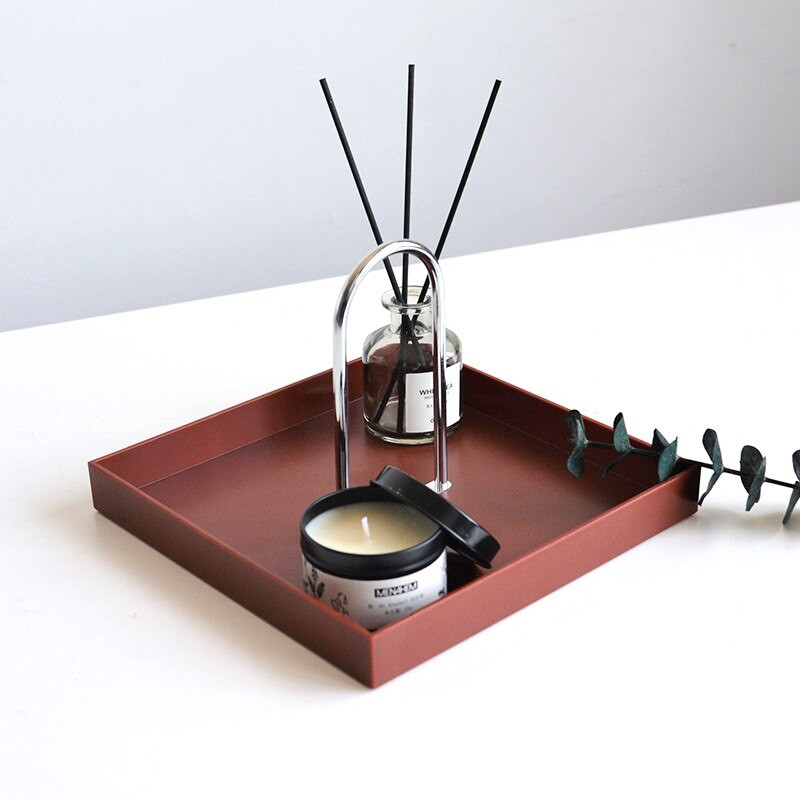 Cutelife Nordic Black Square Plastikiniai padėklai Dekoratyviniai Namai Vonios Stalo padėklas Raktai Stalo įrankiai Kvepalai Papuošalai Virtuvės padėklas