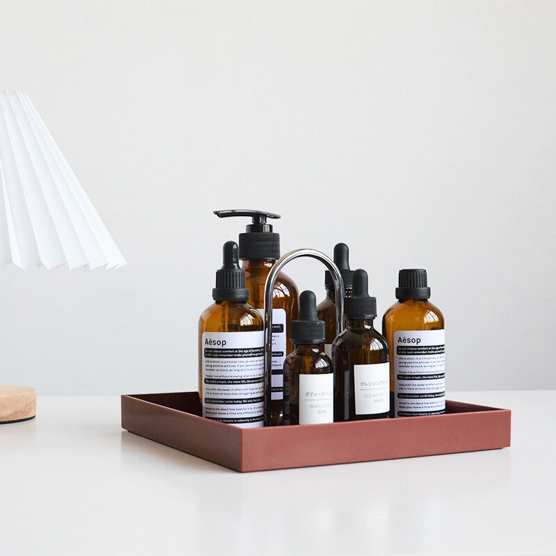 Cutelife Nordic Black Square Plastikiniai padėklai Dekoratyviniai Namai Vonios Stalo padėklas Raktai Stalo įrankiai Kvepalai Papuošalai Virtuvės padėklas