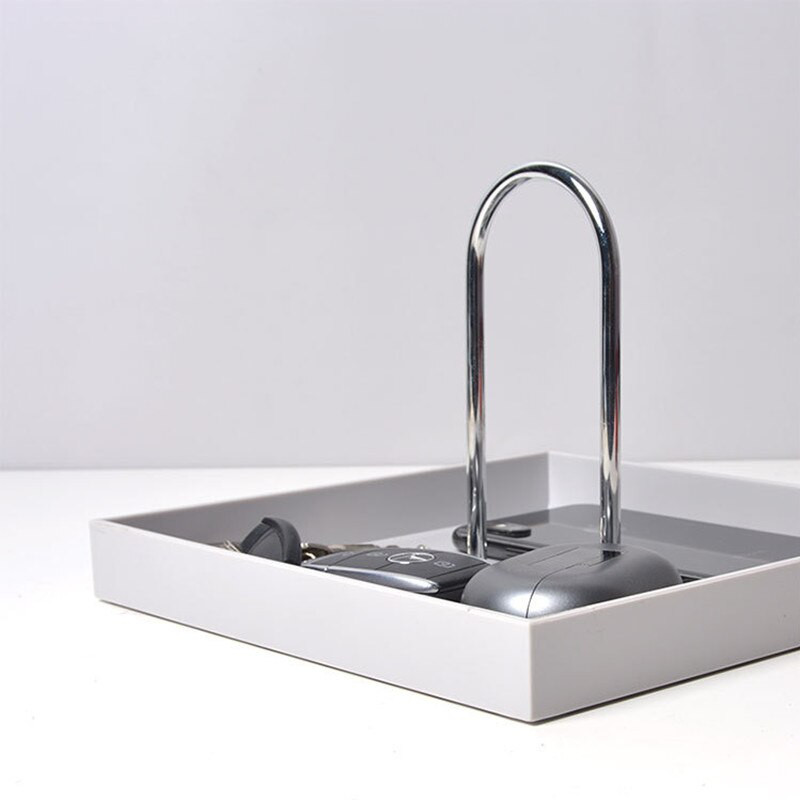 Cutelife Nordic Black Square Plastikiniai padėklai Dekoratyviniai Namai Vonios Stalo padėklas Raktai Stalo įrankiai Kvepalai Papuošalai Virtuvės padėklas