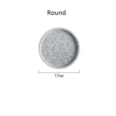 Cutelife Ceramica cu model de marmură Tavă de depozitare Veselă de bucătărie Mâncare Mic dejun Tavi rotunde Inel decorativ Bijuterii Tavă de nuntă