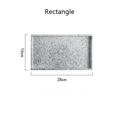 Cutelife Ceramica cu model de marmură Tavă de depozitare Veselă de bucătărie Mâncare Mic dejun Tavi rotunde Inel decorativ Bijuterii Tavă de nuntă