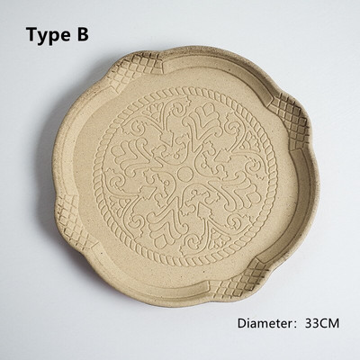 Cutelife retro okrugla drvena izrezbarena ladica za pohranu Vintage dekoracija dnevne sobe poslužavnik za kućni kauč Vjenčani nakit Parfem ladica za spavaću sobu