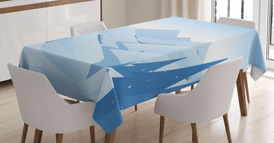 Teniski stolnjak Uzorak sportskih lopti s kovitlacima Tkanina za blagovaonski stol za uređenje kuhinje i doma