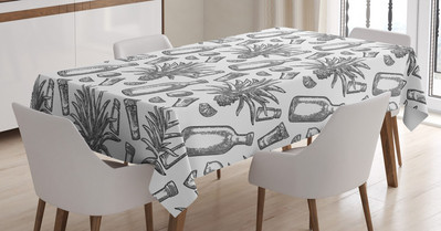 Teniski stolnjak Uzorak sportskih lopti s kovitlacima Tkanina za blagovaonski stol za uređenje kuhinje i doma