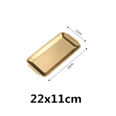 304 zlatno zlatno od nehrđajućeg čelika Posude za pohranu hrane BBQ Sushi Ravna posuda za pečenje kruha od tijesta Kuhinjski tanjur za voće i povrće