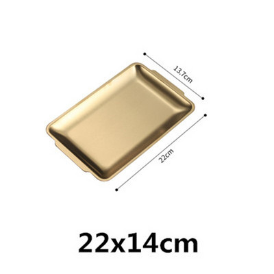 304 zlatno zlatno od nehrđajućeg čelika Posude za pohranu hrane BBQ Sushi Ravna posuda za pečenje kruha od tijesta Kuhinjski tanjur za voće i povrće