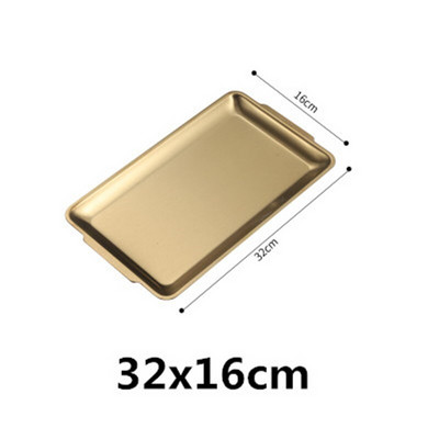 304 zlatno zlatno od nehrđajućeg čelika Posude za pohranu hrane BBQ Sushi Ravna posuda za pečenje kruha od tijesta Kuhinjski tanjur za voće i povrće