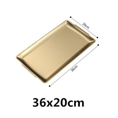 304 zlatno zlatno od nehrđajućeg čelika Posude za pohranu hrane BBQ Sushi Ravna posuda za pečenje kruha od tijesta Kuhinjski tanjur za voće i povrće