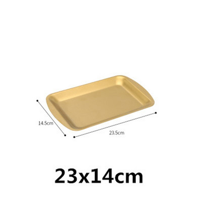 304 zlatno zlatno od nehrđajućeg čelika Posude za pohranu hrane BBQ Sushi Ravna posuda za pečenje kruha od tijesta Kuhinjski tanjur za voće i povrće