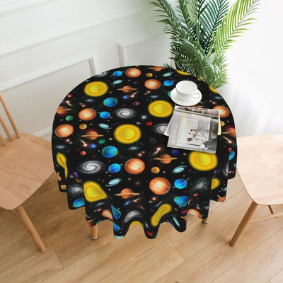 Saulė ir mėnulis Retro staltiesė Astronomy Witch Pigūs Gražūs stalo užtiesalai Virtuvės spausdinta apsauga Poliesterio staltiesė