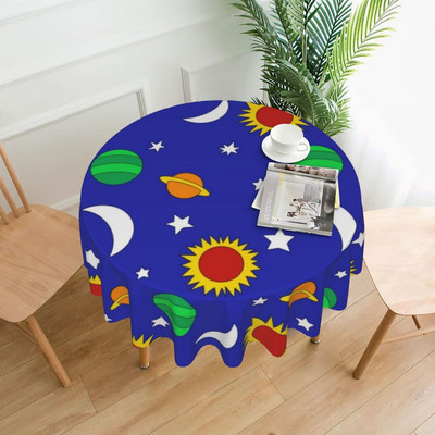 Saulė ir mėnulis Retro staltiesė Astronomy Witch Pigūs Gražūs stalo užtiesalai Virtuvės spausdinta apsauga Poliesterio staltiesė