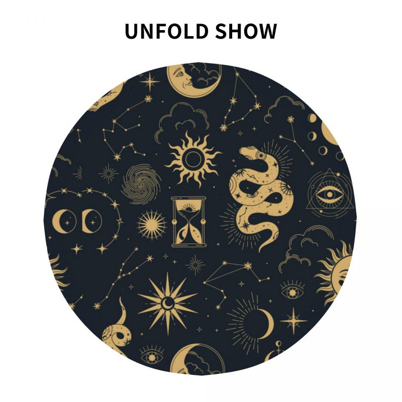 Saulė ir mėnulis Retro staltiesė Astronomy Witch Pigūs Gražūs stalo užtiesalai Virtuvės spausdinta apsauga Poliesterio staltiesė