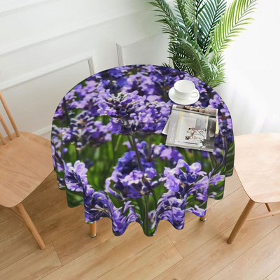 Față de masă mov cu lavandă Câmp de lavandă Natură Plantă Decorativă Personalizată Față de masă Picnic Ieftin Poliester Față de masă