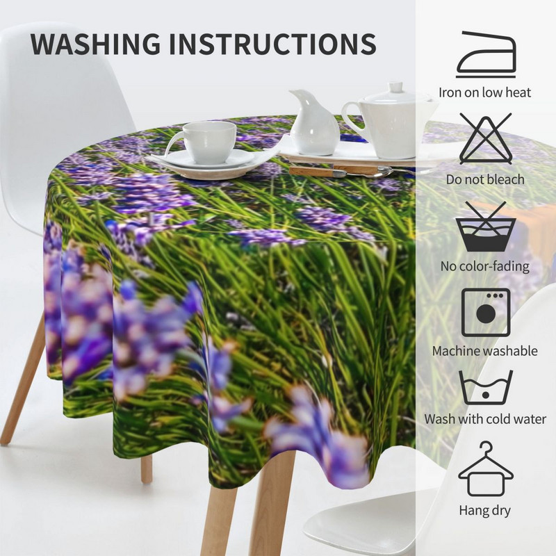 Față de masă mov cu lavandă Câmp de lavandă Natură Plantă Decorativă Personalizată Față de masă Picnic Ieftin Poliester Față de masă