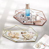 Tavă decorativă din metal din sticlă colorată europeană de epocă. Farfurie cu fructe pentru mâncare. Tavă de afișare pentru bijuterii. Oglindă