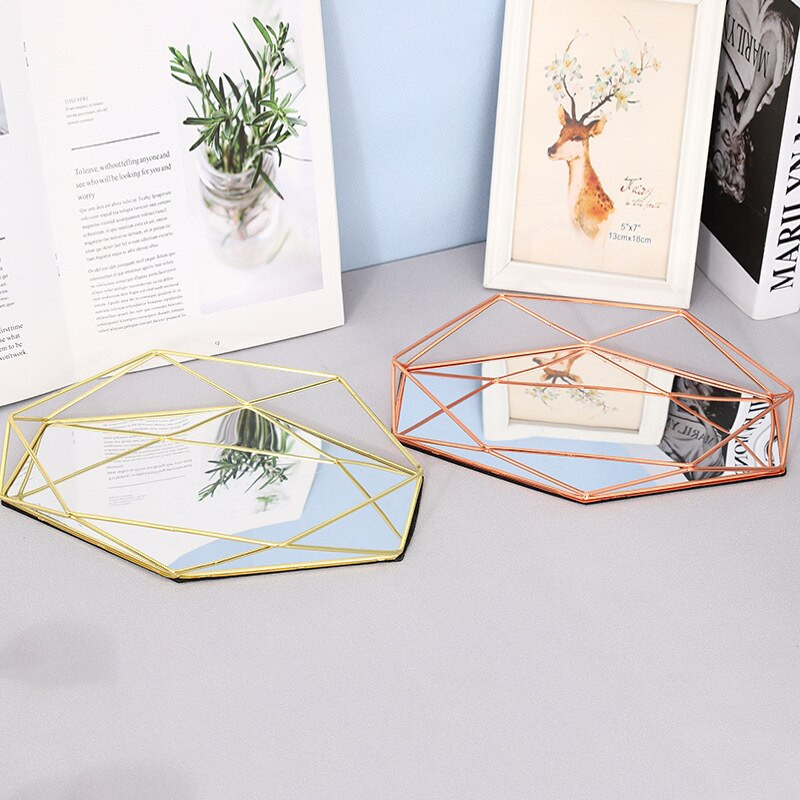 Tavă decorativă din metal din sticlă colorată europeană de epocă. Farfurie cu fructe pentru mâncare. Tavă de afișare pentru bijuterii. Oglindă