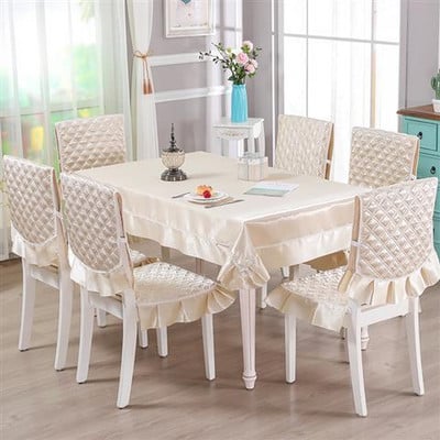 Severský obrus, bavlnený ľanový poťah na stôl a stoličku, protišmykový, prachotesný poťah na jedálenskú stoličku, obrus na konferenčný stolík, dekorácia obývačky