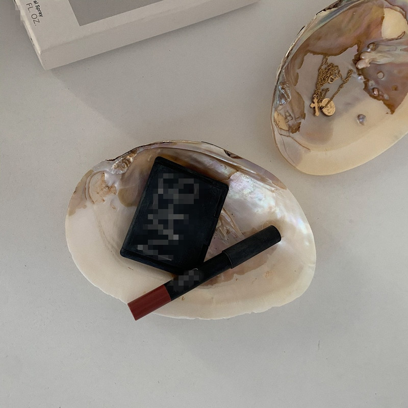 Nordic Ins Perlový podnos s mušľami Svadobný make-up Kúpeľňový úložný podnos na šperky Drobnosti Parfumy Kozmetické dekoračné podnosy bytové dekorácie
