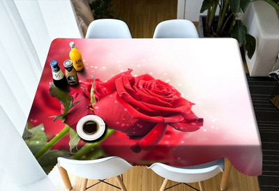 Meijuner Crăciun 3D Față de masă Bucătărie Sufragerie Față de masă Decoratiuni Home Rectangular Party Huse pentru masă Ornamente de Crăciun